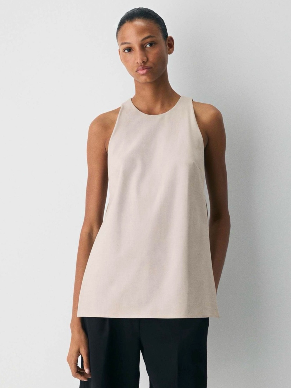Aritzia Babaton Sleeveless Women’s Blithe Top Heather Matte Pearl Size XS